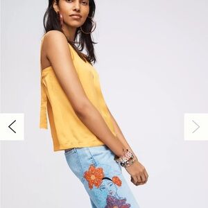 Anthropolgie Yellow Sleeveless Top size small
